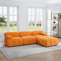 Beige Corduroy Modular Sectional Sofa G5644