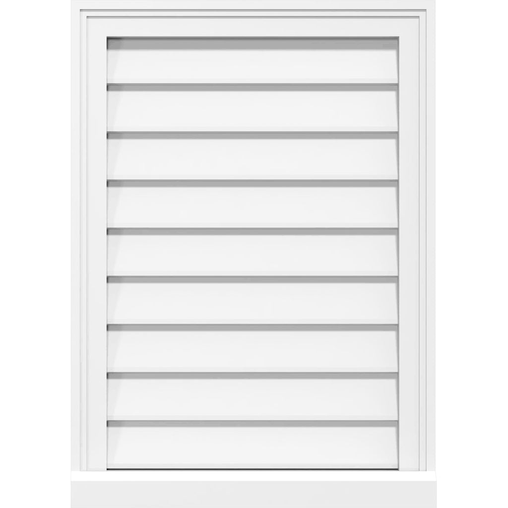 PVC Gable Vent with Brickmould O78957