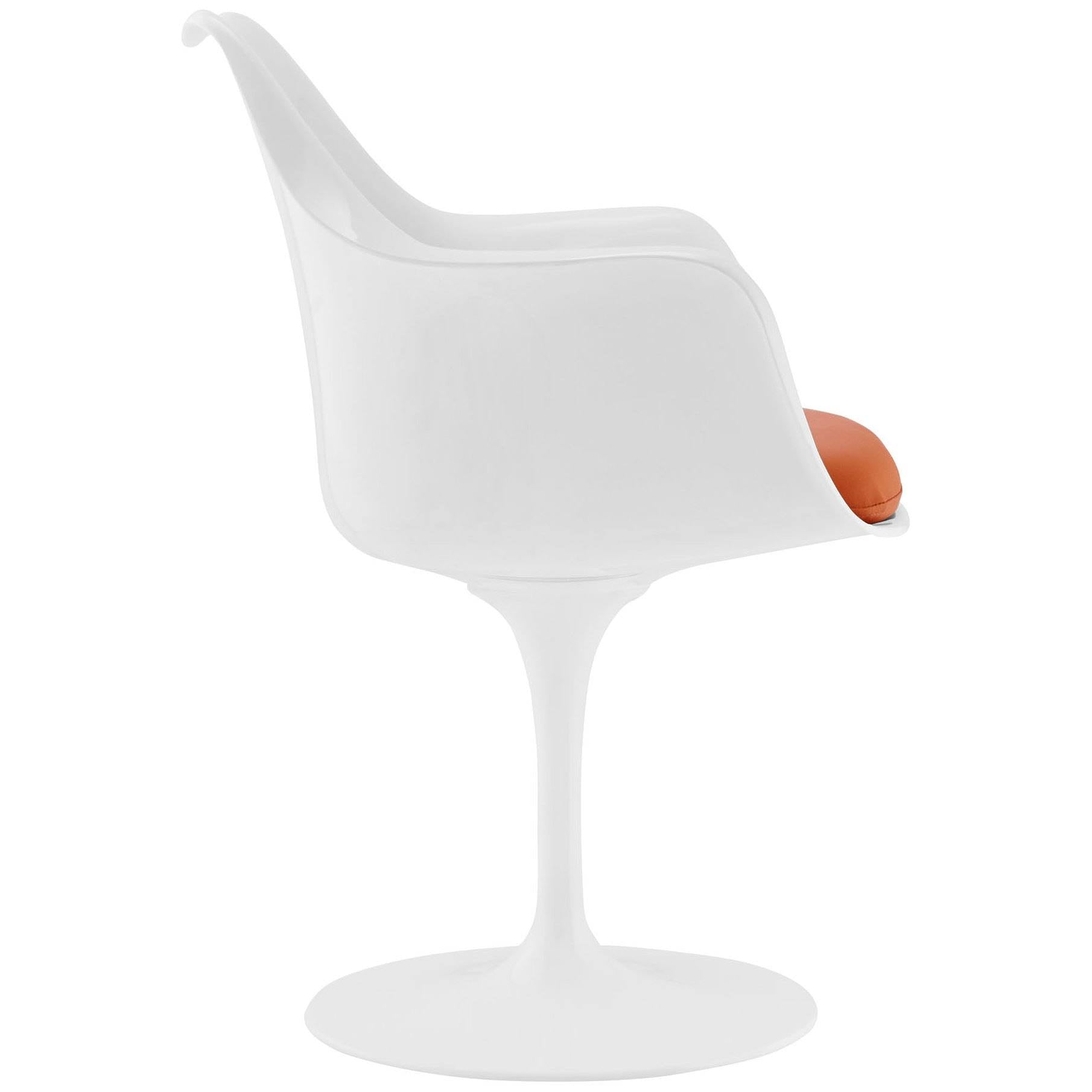 Orange Vinyl Dining Armchair W42537