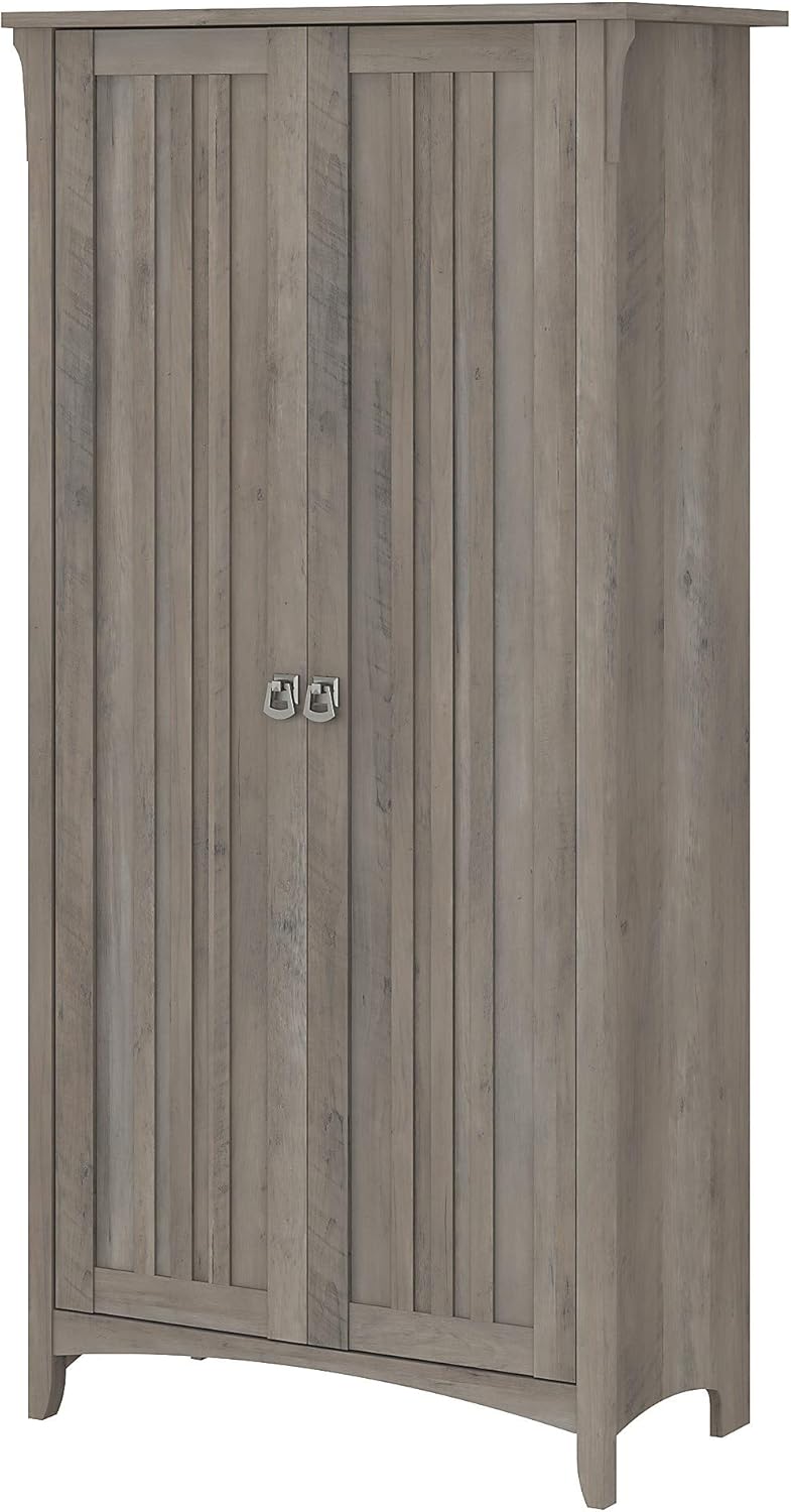 Bathroom Storage Cabinet with Doors in Cape Cod Gray Q952