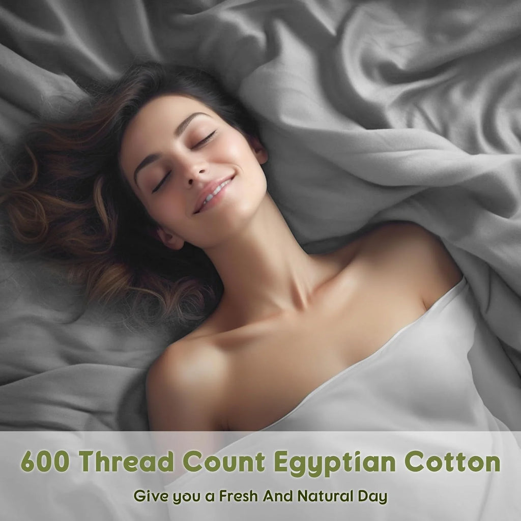 King Size 4 PC Cotton Sateen Bed Sheet Set with 16" Deep Pocket O80551