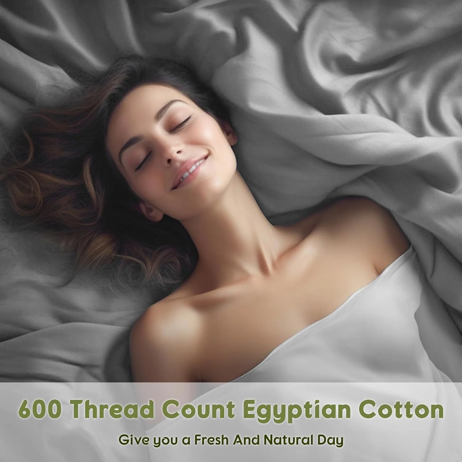King Size 4 PC Cotton Sateen Bed Sheet Set with 16" Deep Pocket O80551