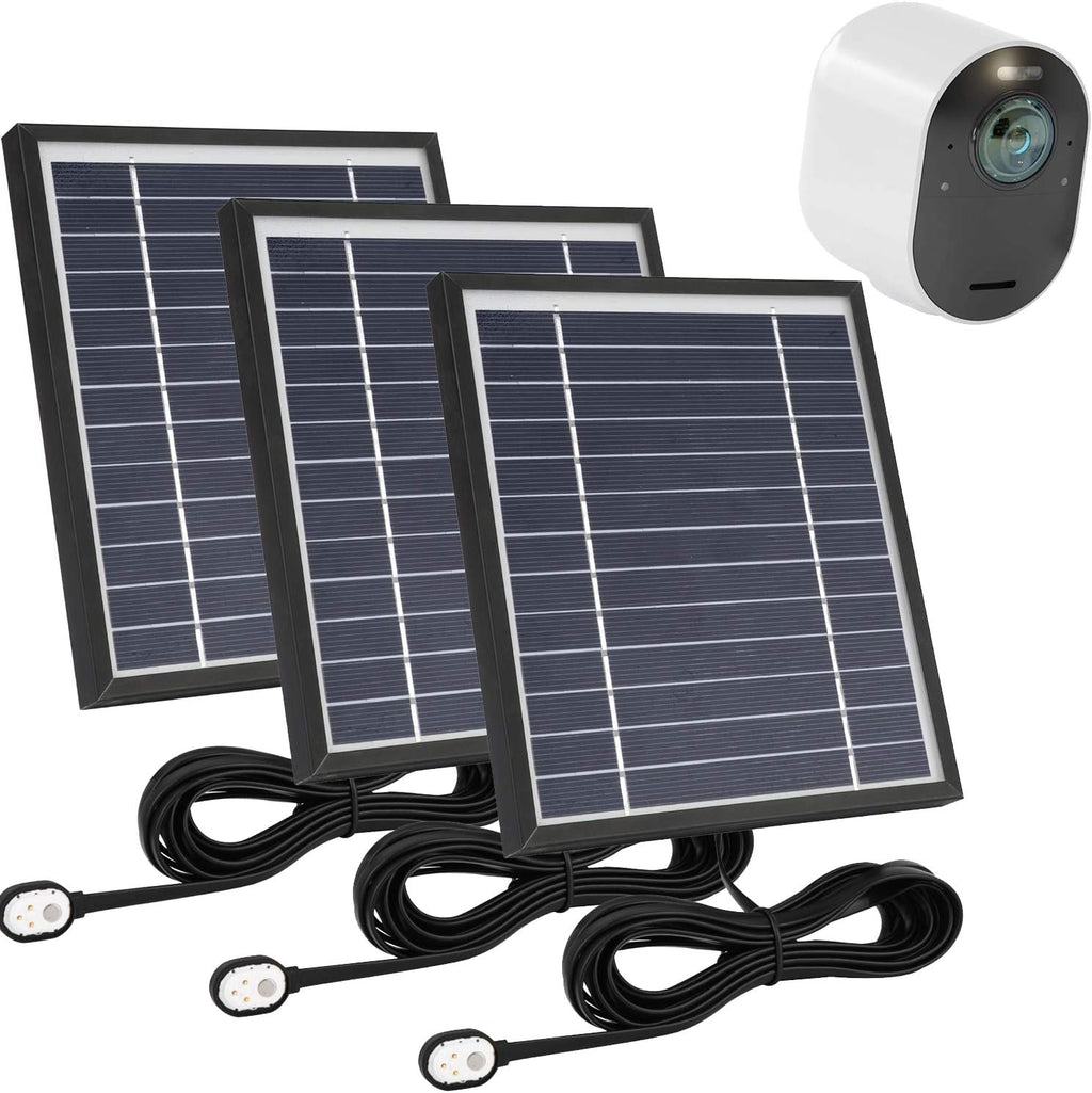 3 Pack Solar Panel Charge with 11.5ft Waterproof Magnetic Power Cable, Adjustable Mount I8412