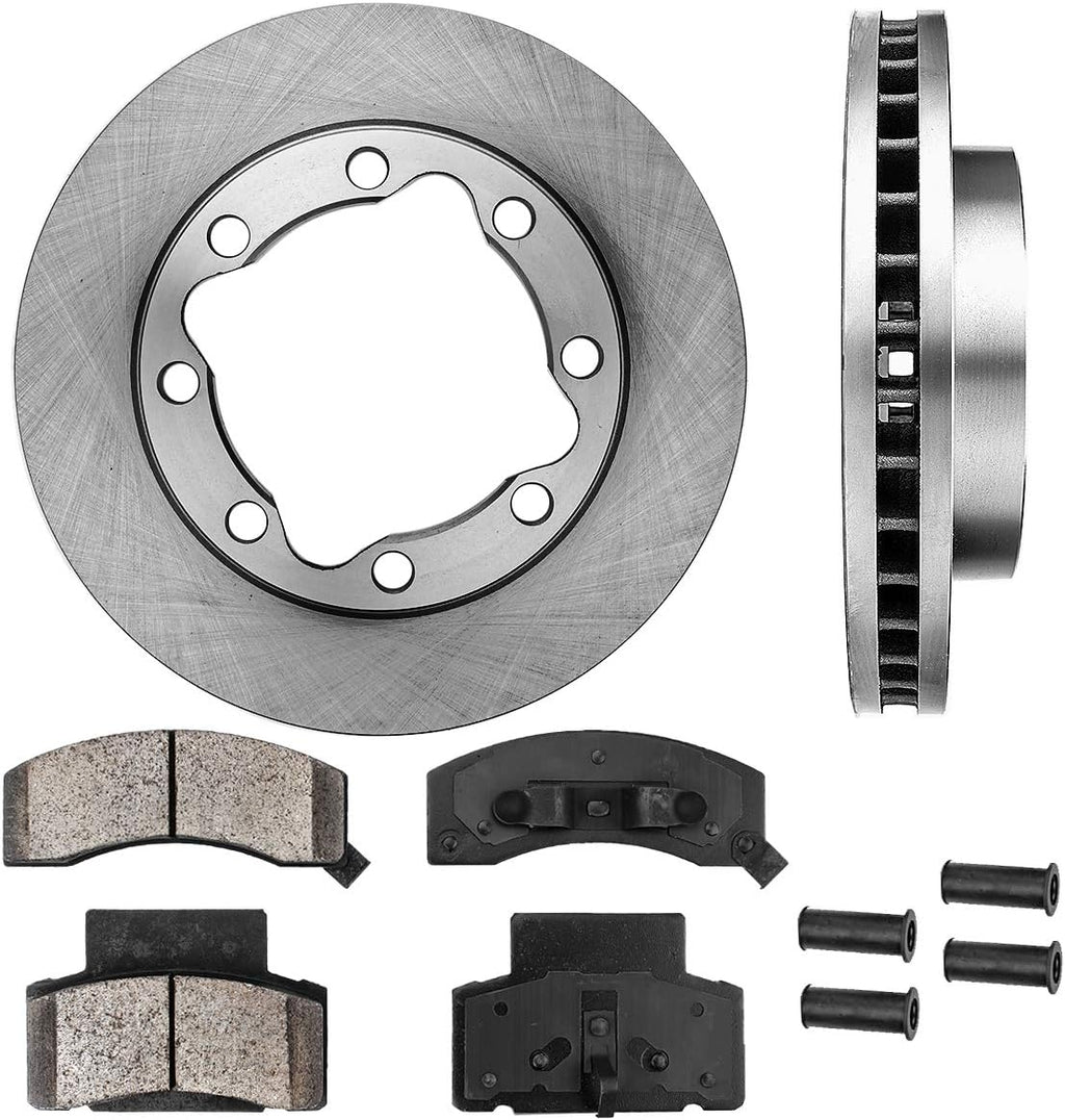 8 Lug Brake Disc Rotors with Ceramic Brake Pads A42886