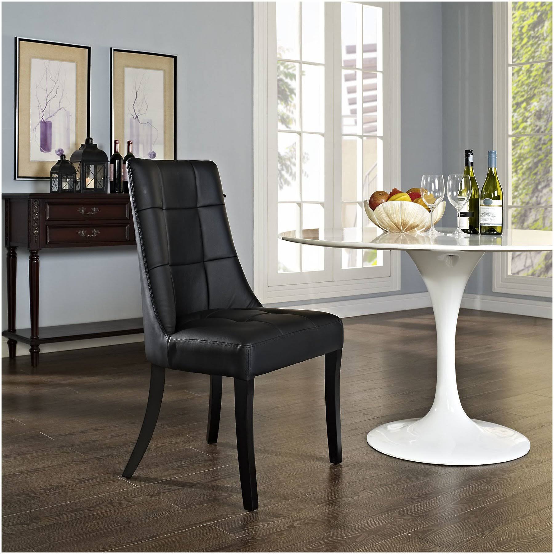 Black Vinyl Side Chair R146203