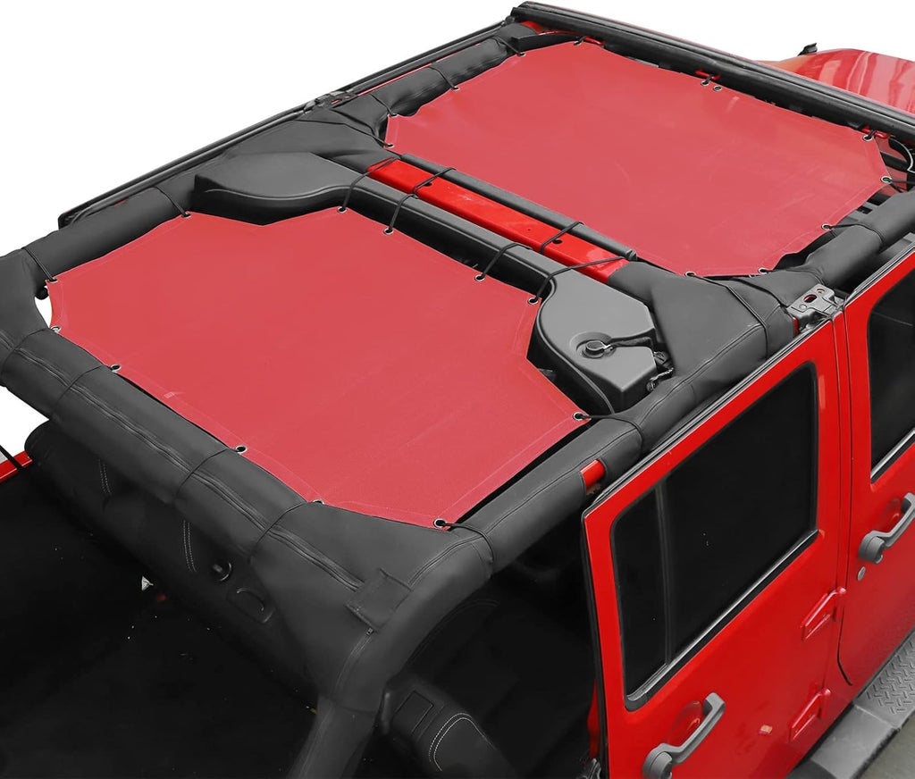 Jeep Wrangler JK Unlimited 4 Door Front & Rear 2 Piece Sun Shade Mesh O256882