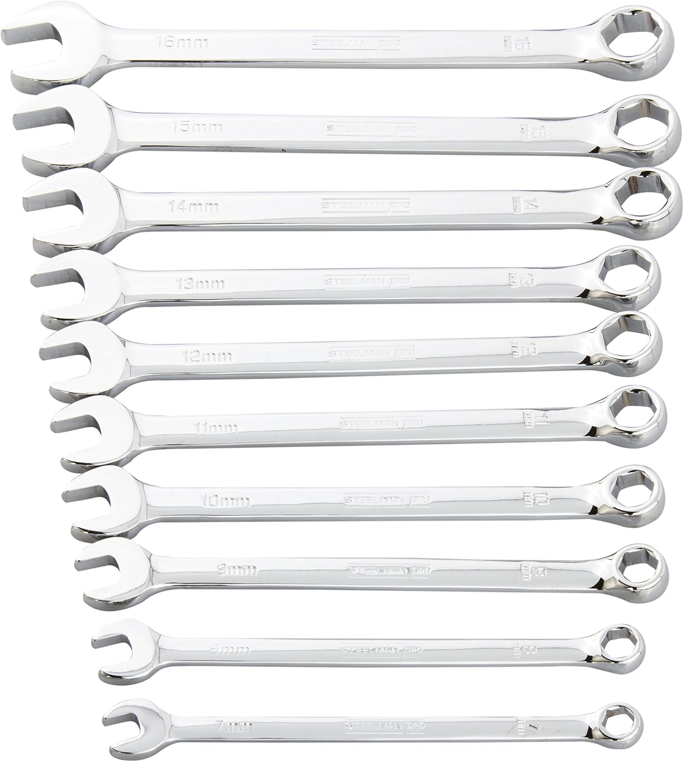 13-Piece SAE 6-Point Combination Wrench Set, Full Polish Chrome Z1531