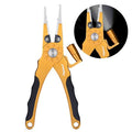 Lighted Aluminum Fishing Pliers with Tungsten Carbide Braid Cutters and LED Bulb J597