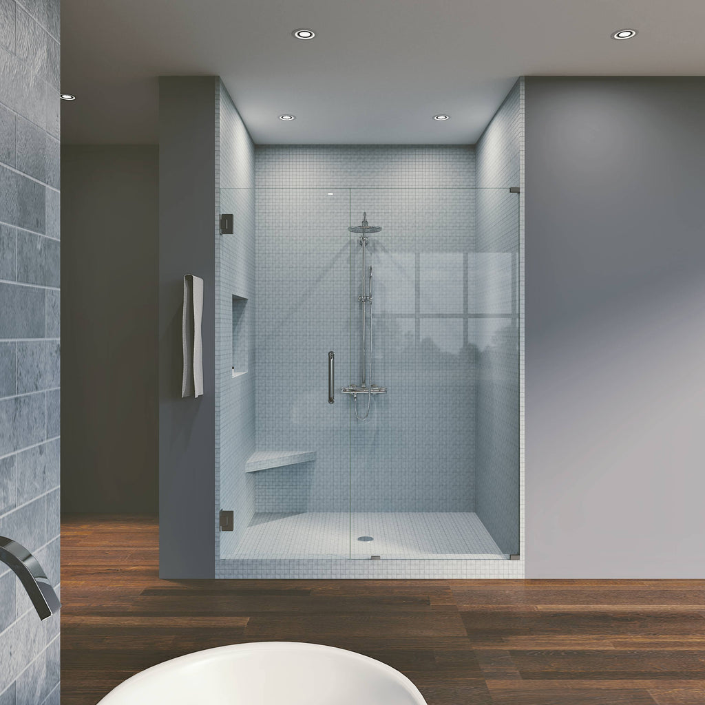 Brushed Nickel Frameless Hinged Shower Door K628449