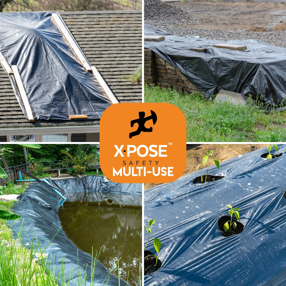 Black Poly Sheeting 10 x 100 Feet Heavy Duty 3.4 Mil Thick Plastic Tarp Waterproof Cover I8997