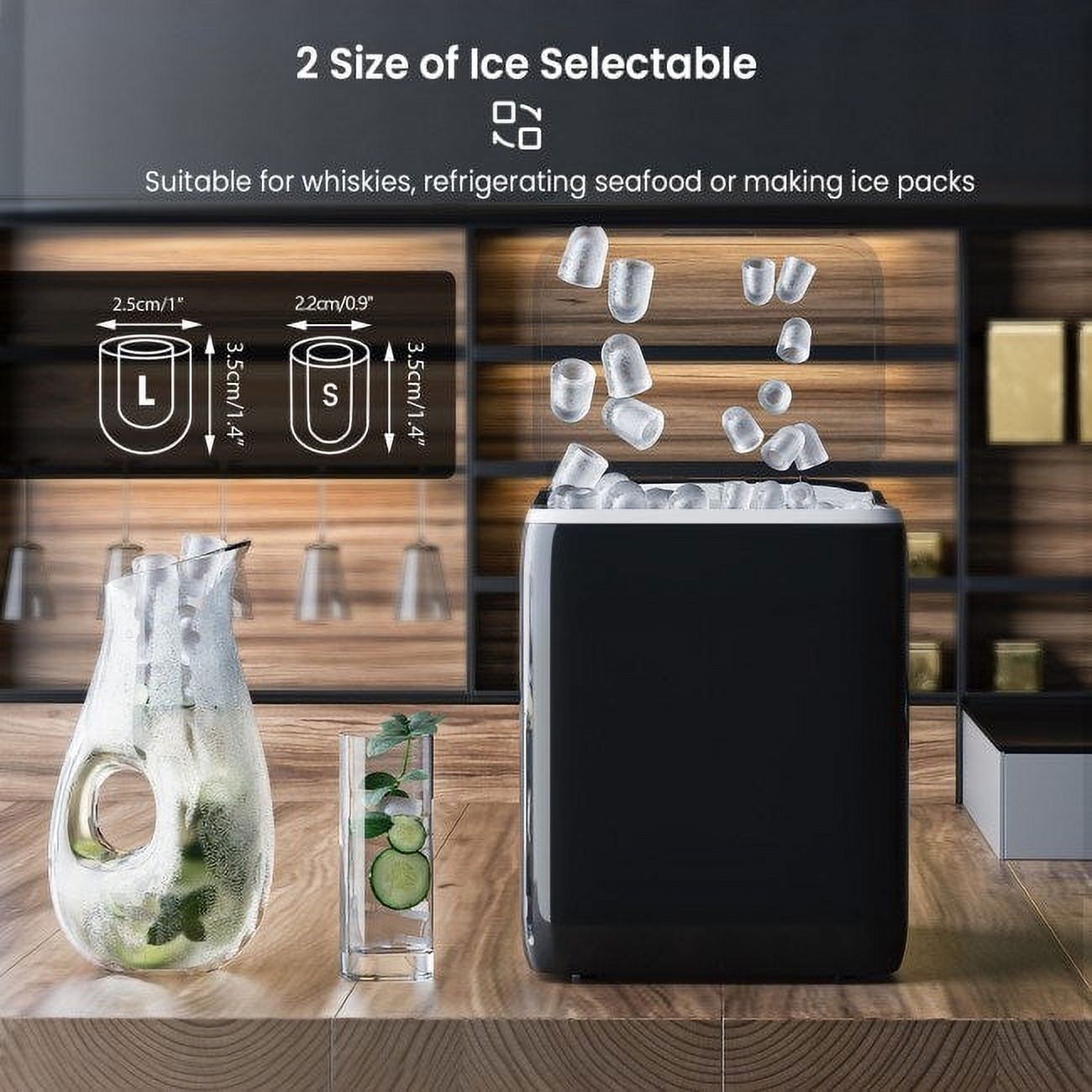 Portable Countertop Ice Maker Machine with Scoop U6089