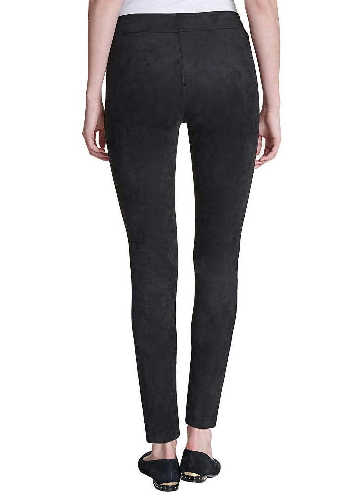 Black Mid Rise Slim Fit Pull On Pants J88106