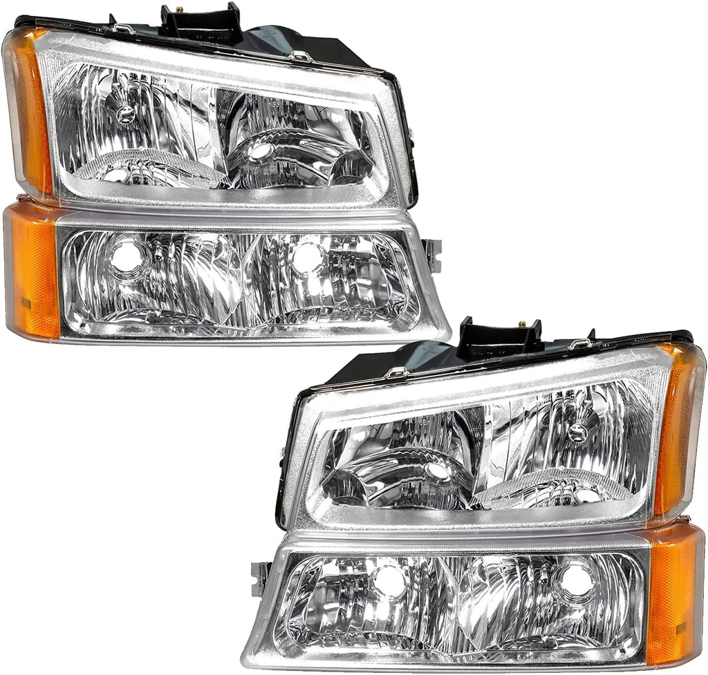 Black Housing Headlight Assembly Pack of 2 F251096