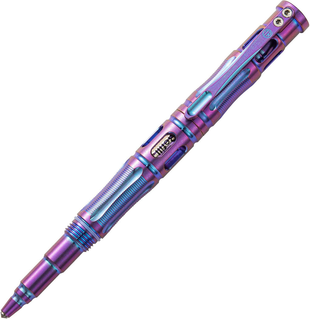 Titanium Self Defense Pen with Glass Breaker, Purple Blue, Pack of 2 F220881