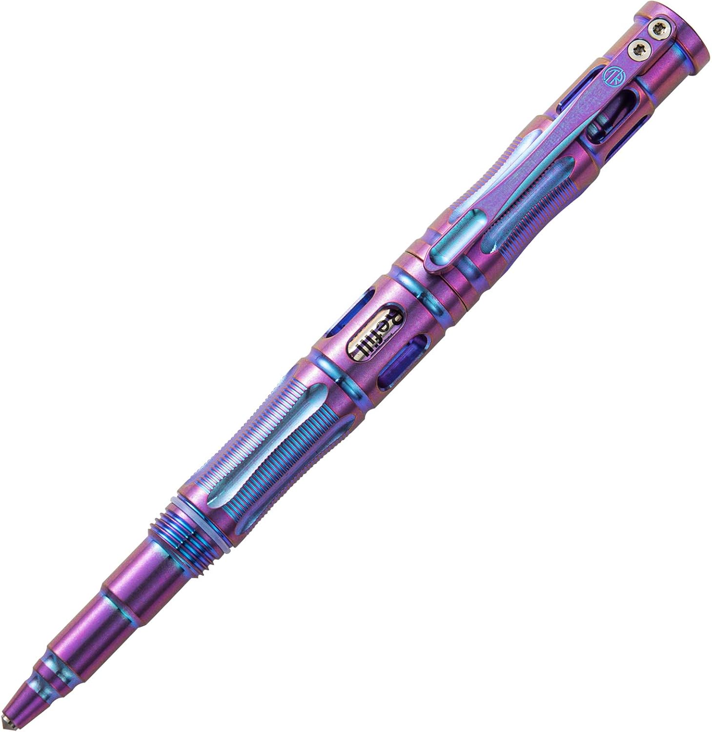 Titanium Self Defense Pen with Glass Breaker, Purple Blue, Pack of 2 F220881