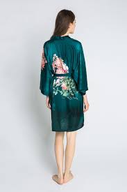 Coral Chrysanthemum Kimono Robe X2798