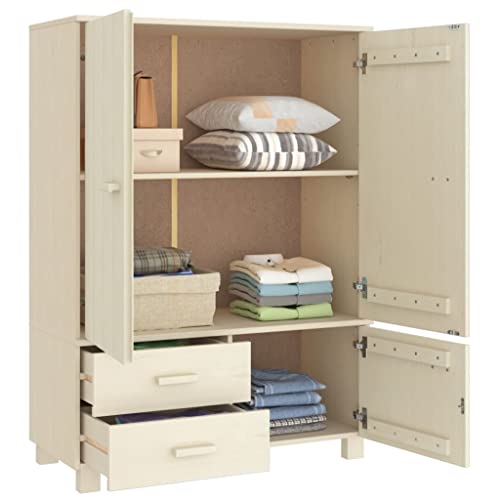 Solid Wood Pine Wardrobe V773