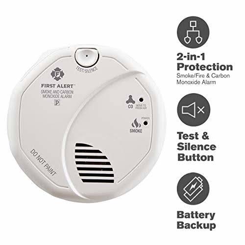 Hardwired Smoke Detector and Carbon Monoxide Detector Alarm S134970