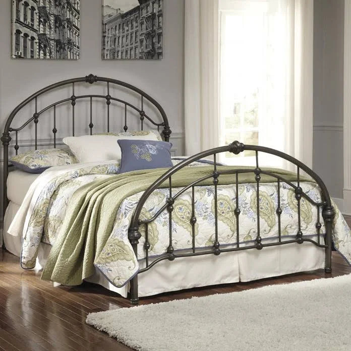 Queen Bronze Panel Bed J80697