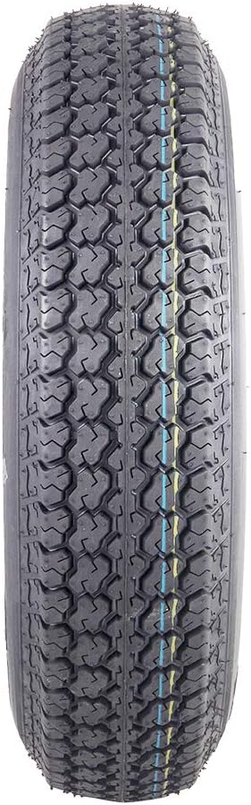 2pcs Trailer Tire with Rim ST175/80D13 5 Lug White Spoke 6Ply Bias Tires C8848