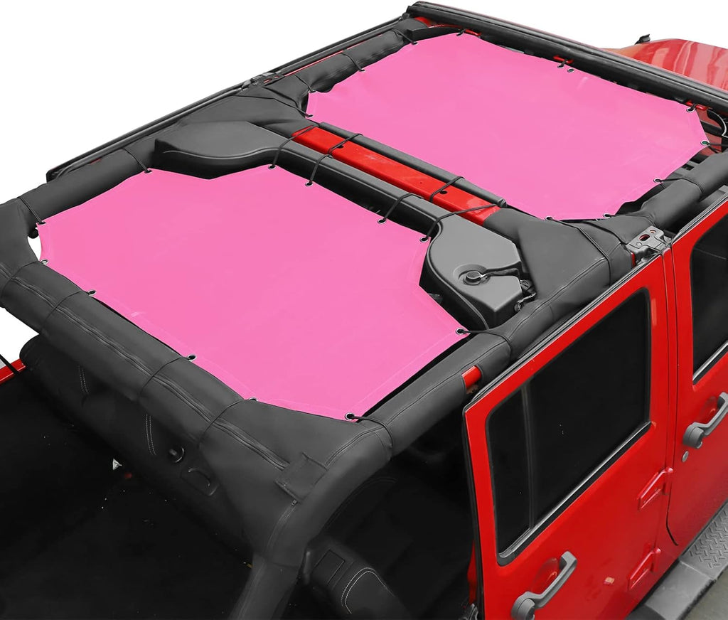 Jeep Wrangler JK Unlimited 4 Door Front & Rear 2 Piece Sun Shade Mesh O256882