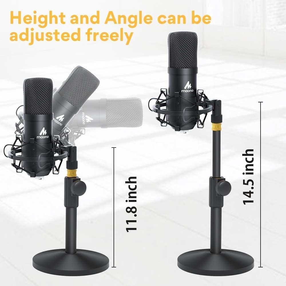 USB Microphone Kit 192KHZ/24BIT with Aluminum Organizer Storage Case, Cardioid Mic, Pack of 2 K5625
