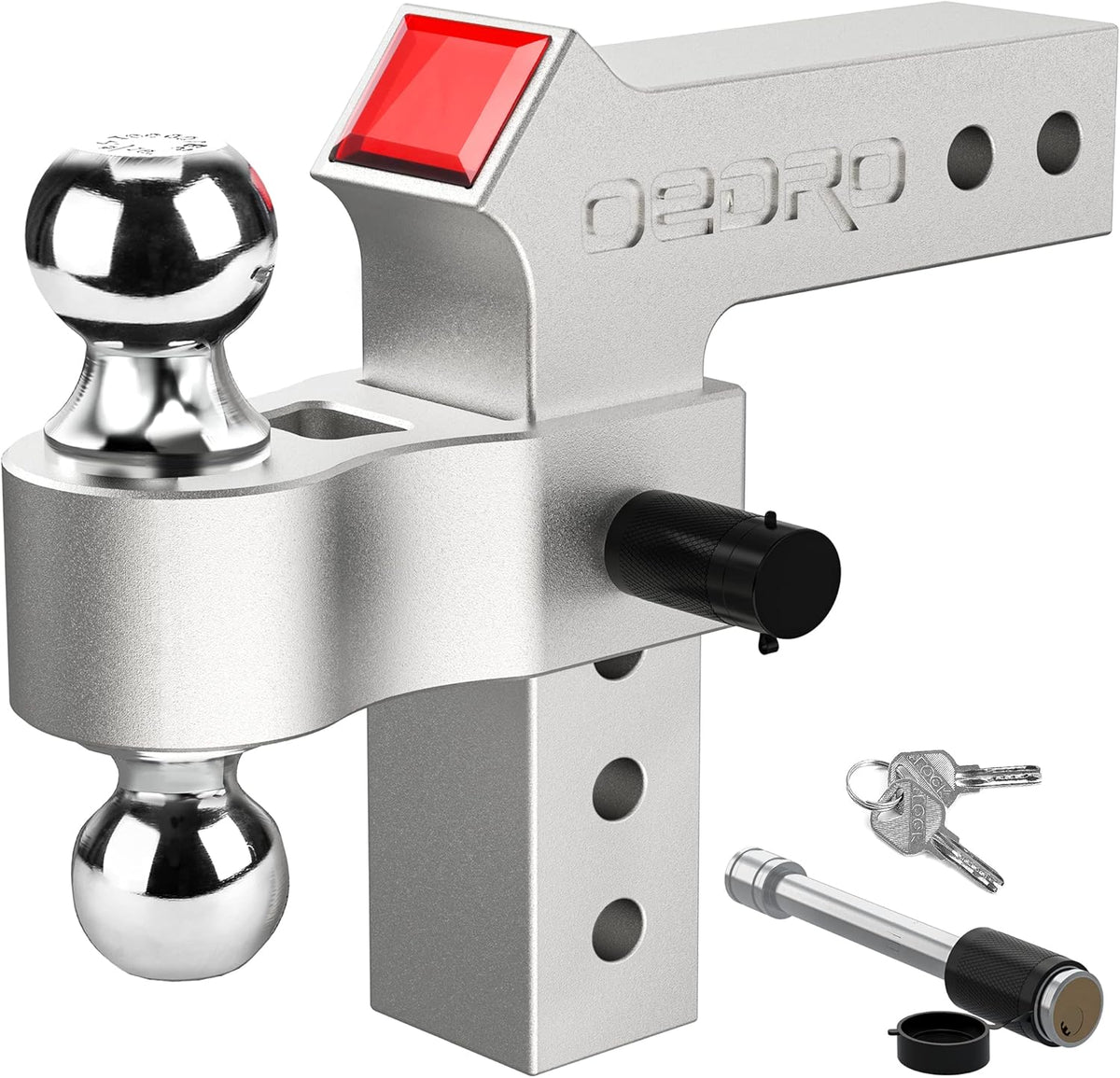 Adjustable Trailer Hitch Ball Mount with Forged Aluminum Shank Y73620