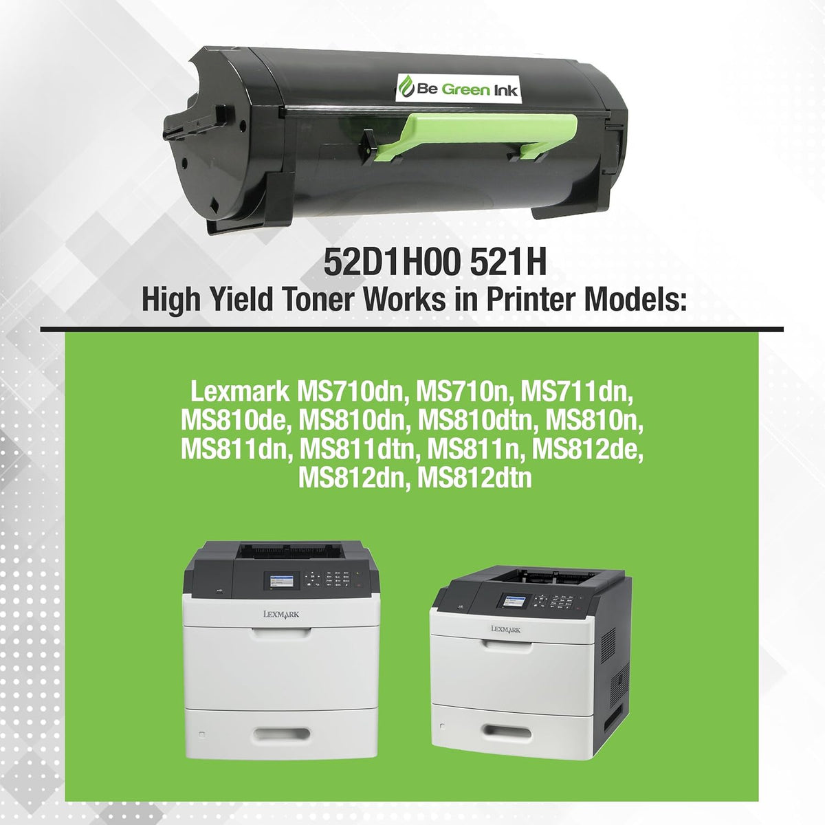 1-Pack Black 25,000 Yield Compatible Toner Cartridge R547