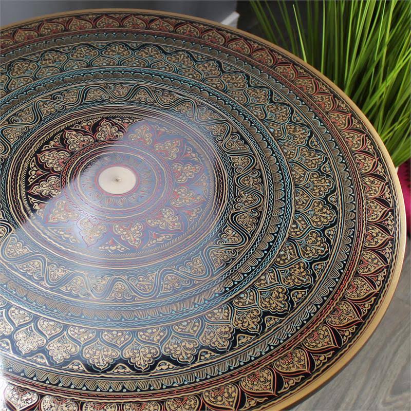 Army Green Round Wooden Accent Table N565483