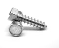 10-12 x 3/4 Sheet Metal Screw Indented Hex Head Type A Low Carbon Steel Zinc Plated B600694