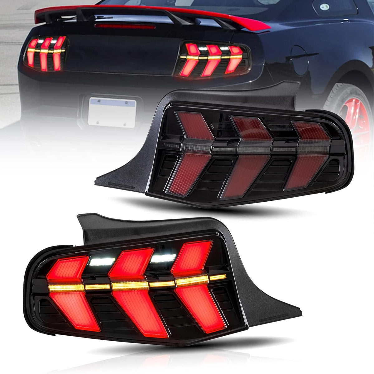 Smoke Lens LED Tail Lights for Ford Mustang 2010 2011 2012 G980507