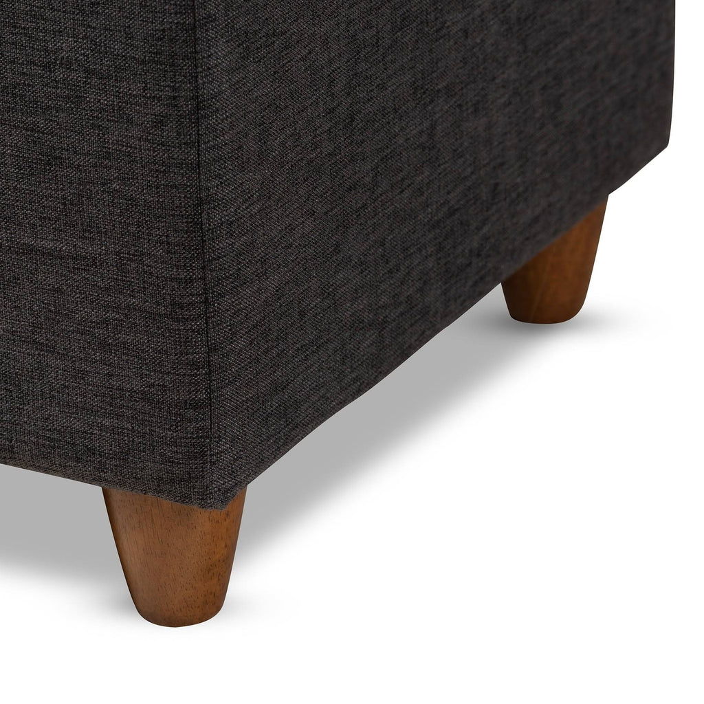 Greyish Beige Fabric Storage Ottoman K876544