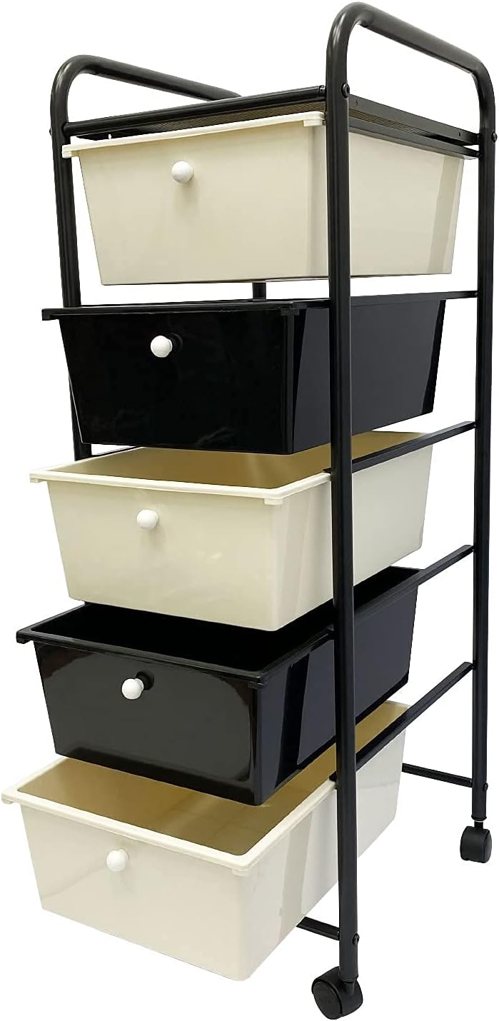 5-Drawers Rolling Storage Cart on Wheels F46785