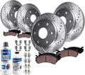 12.99" Front & 13.58" Rear Drilled Slotted Rotors w/ Brake Pads 10pc Set I354800