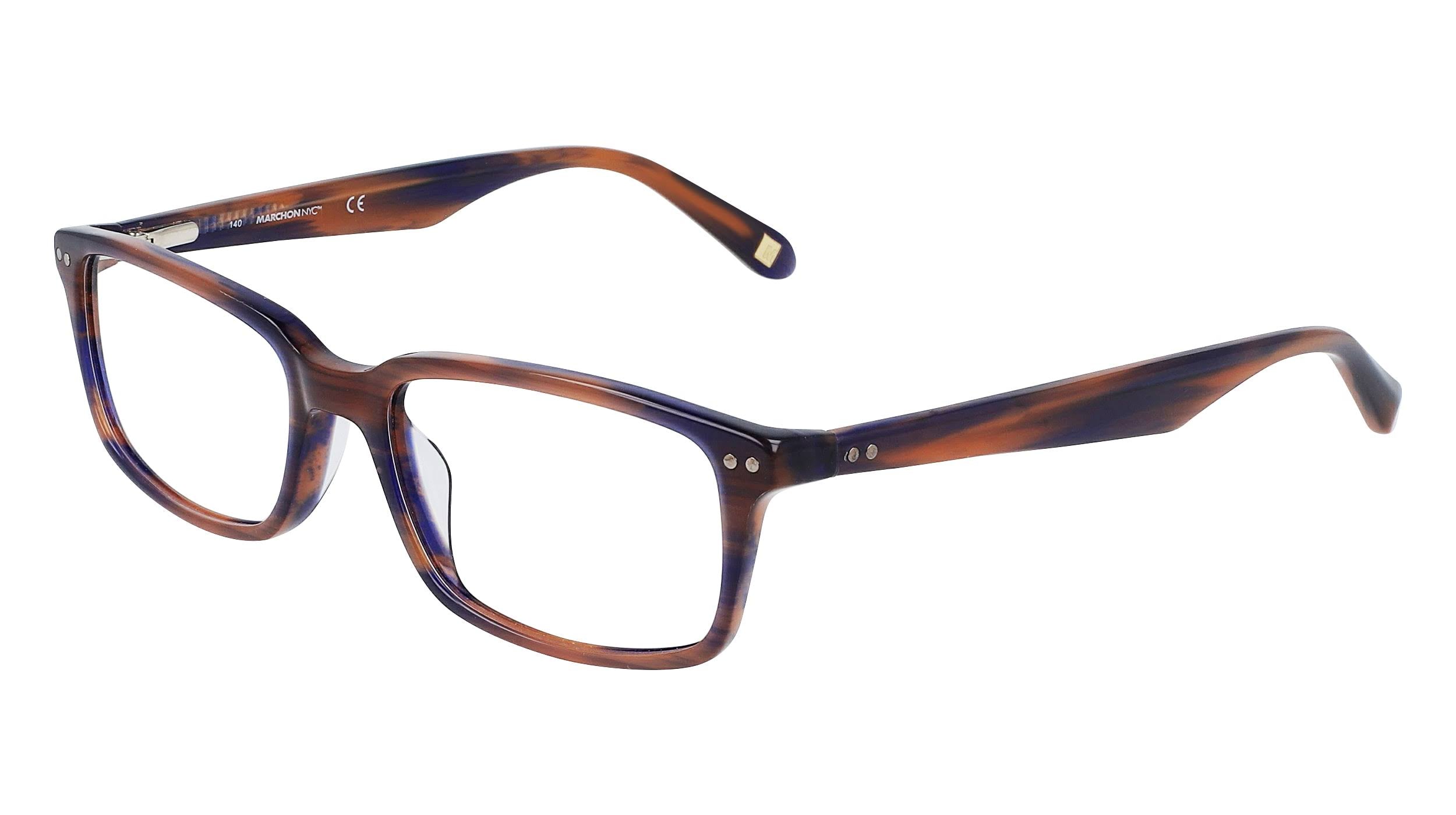 Blue Brown Horn Eyeglasses P8584
