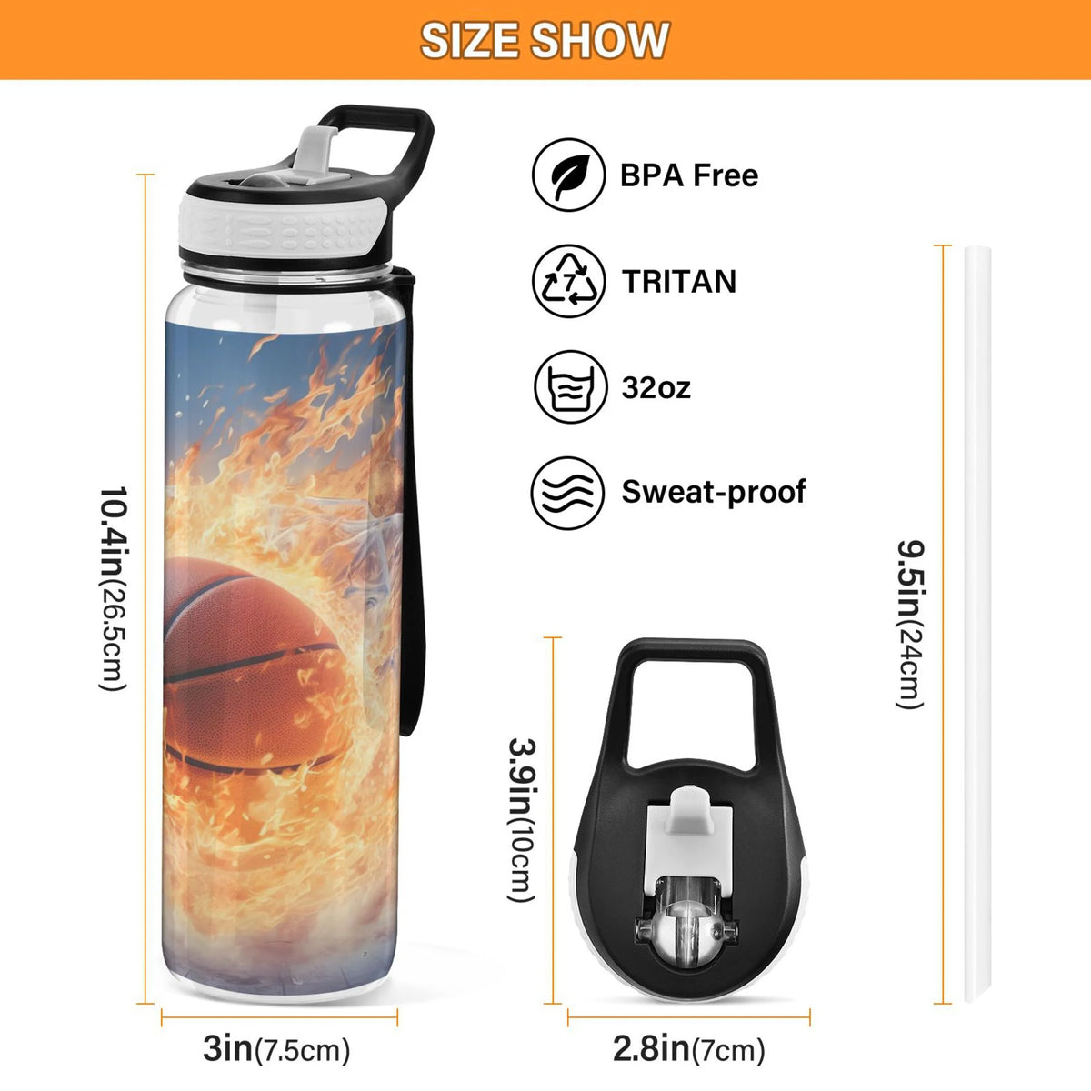 32oz Tritan Leakproof Sports Water Bottle M85577