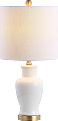 White Ceramic/Iron LED Lamp T201