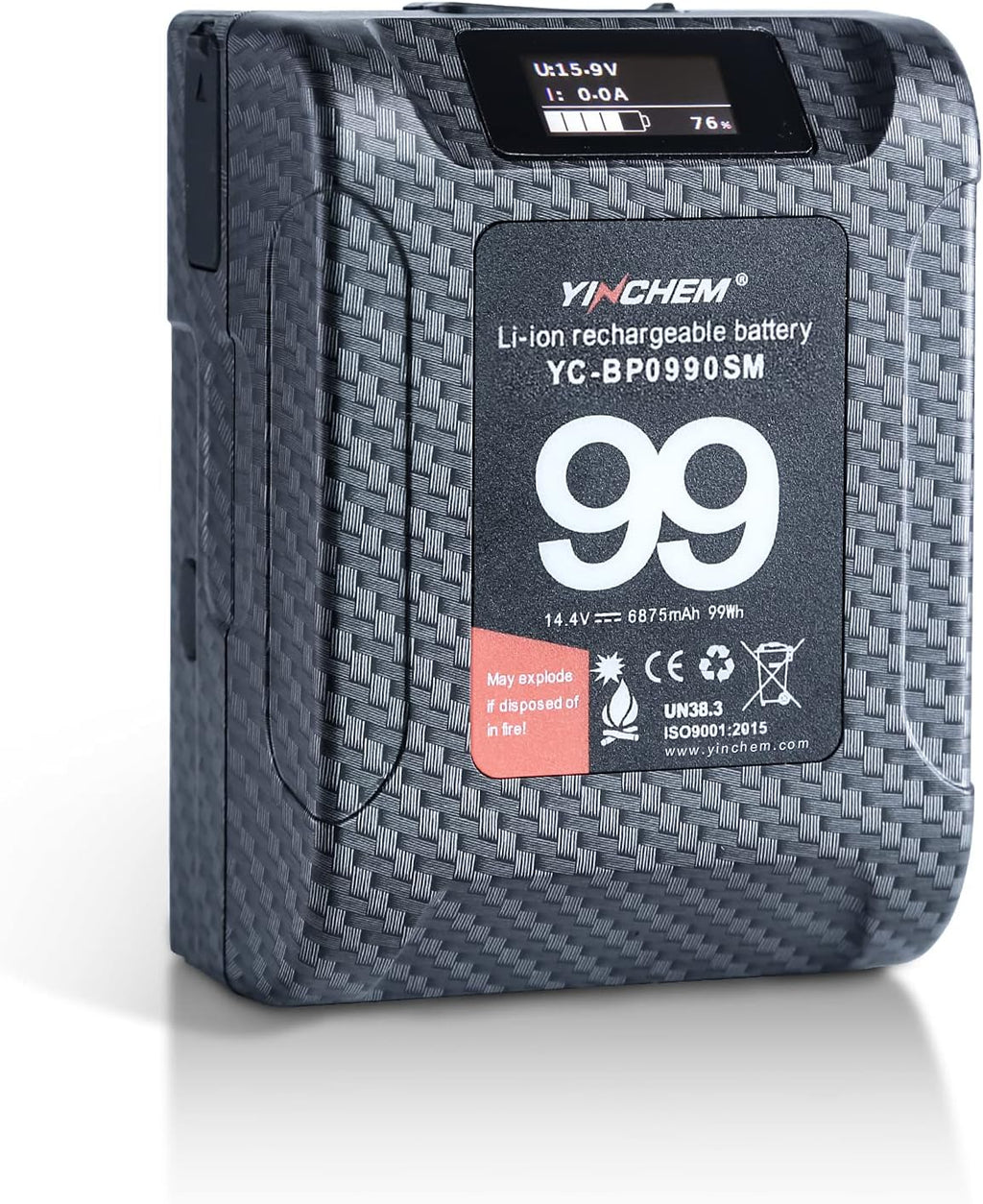99Wh 14.4V V Mount Lithium-ion Battery with LCD Screen E8651