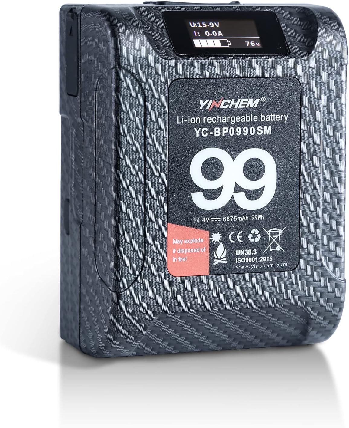 99Wh 14.4V V Mount Lithium-ion Battery with LCD Screen E8651
