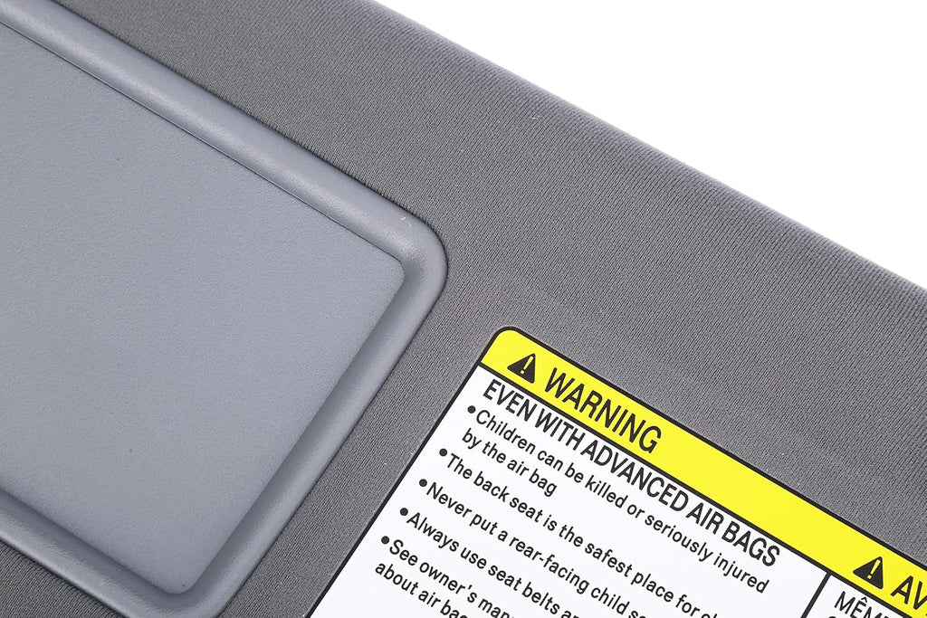 Left Driver Side Sun Visor Gray Without Light Pack of 2 G296483