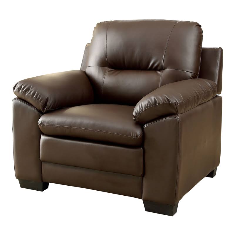 Brown Leather Accent Chair K877