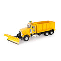 1:16 Scale Yellow Peterbilt Truck with Dump Box & Snow Plow T34263