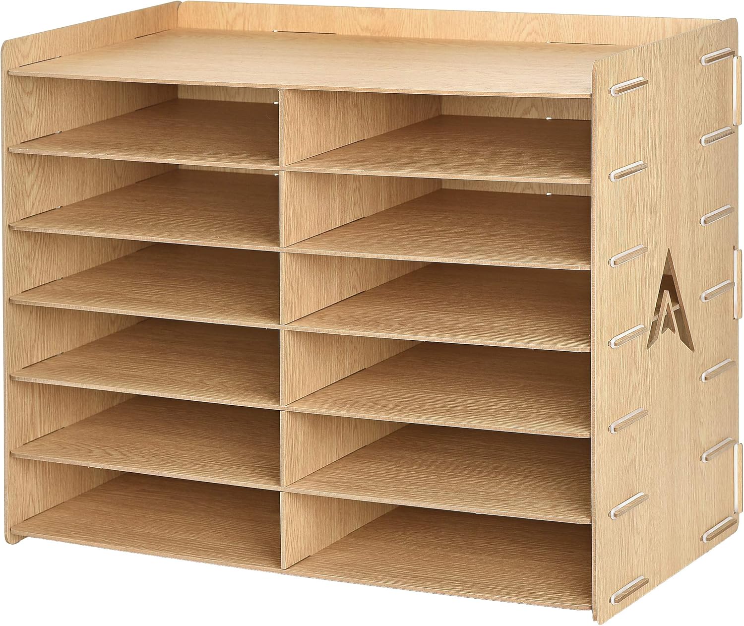 White 12 Compartment Paper Storage Organizer P3060
