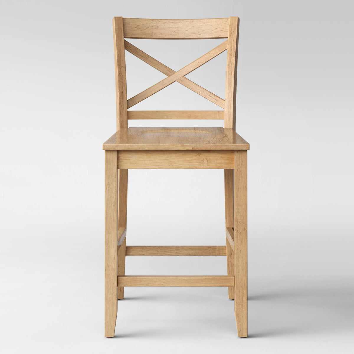 Carey Hardwood Counter Height Barstool Natural Wood A24461