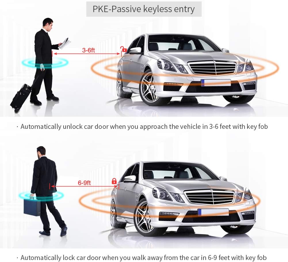 Rolling Code Universal PKE Car Alarm System Z9097