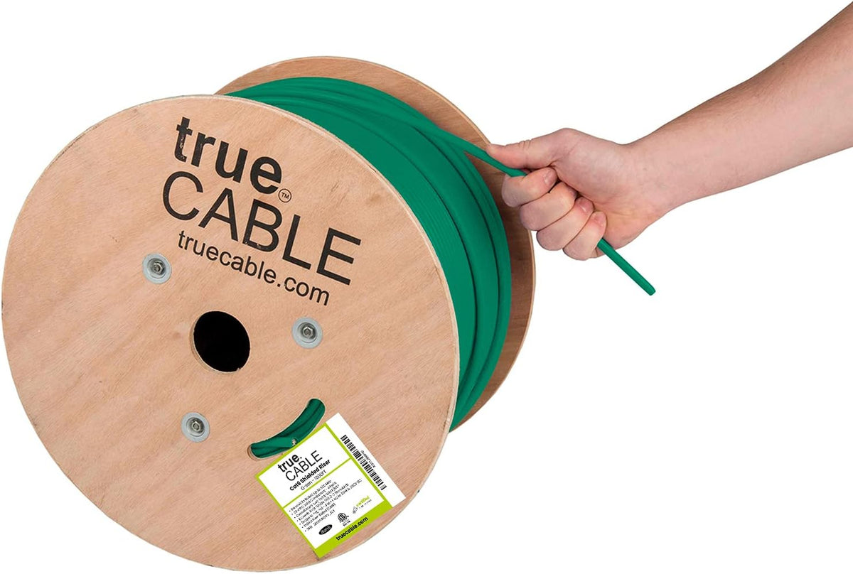 1000ft Yellow 23AWG Solid Bare Copper Bulk Ethernet Cable R425