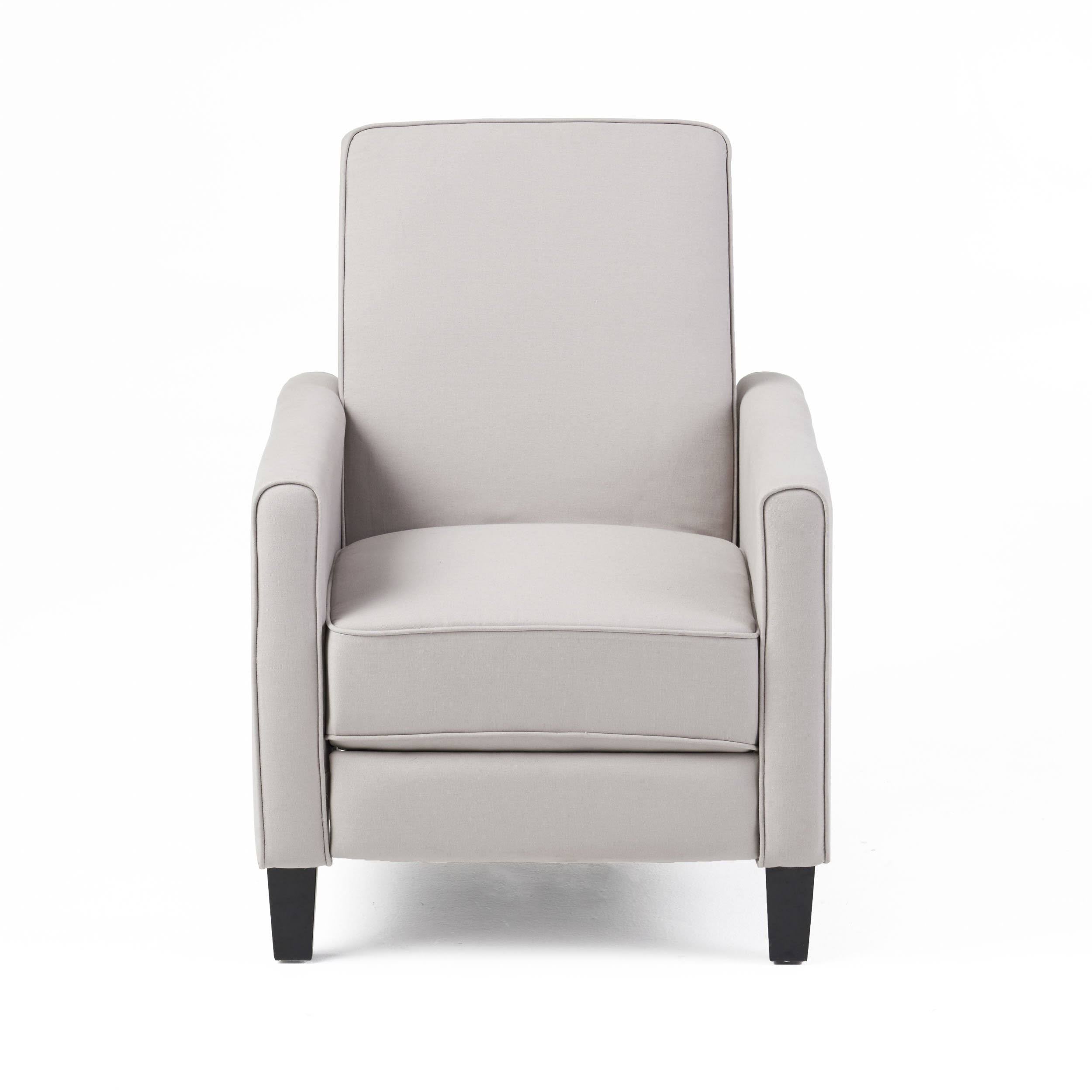 Set of 2 Fabric Recliner Moss Gray Q380764
