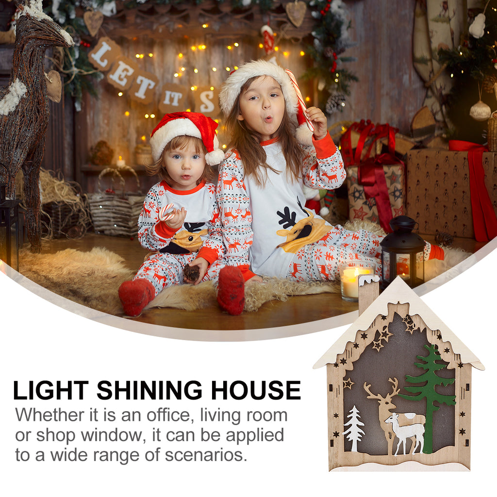 Wooden Mini House Kit with Deer W99777