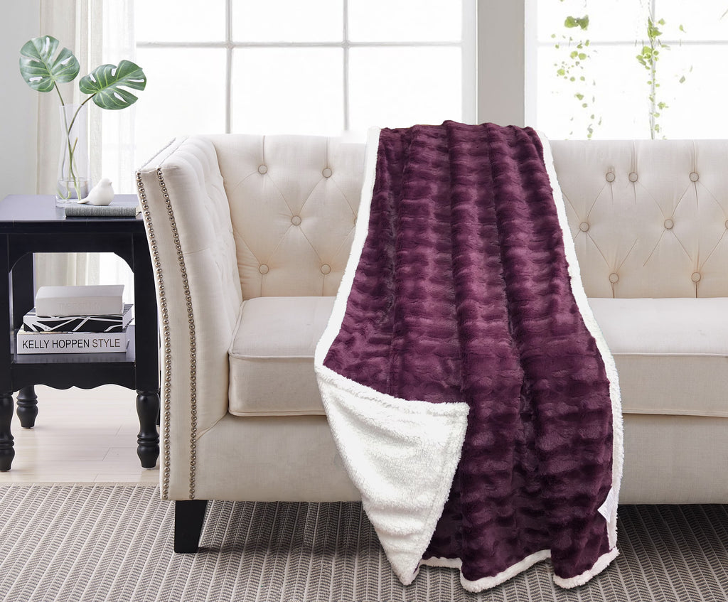 Sherpa Throw Plum P4506