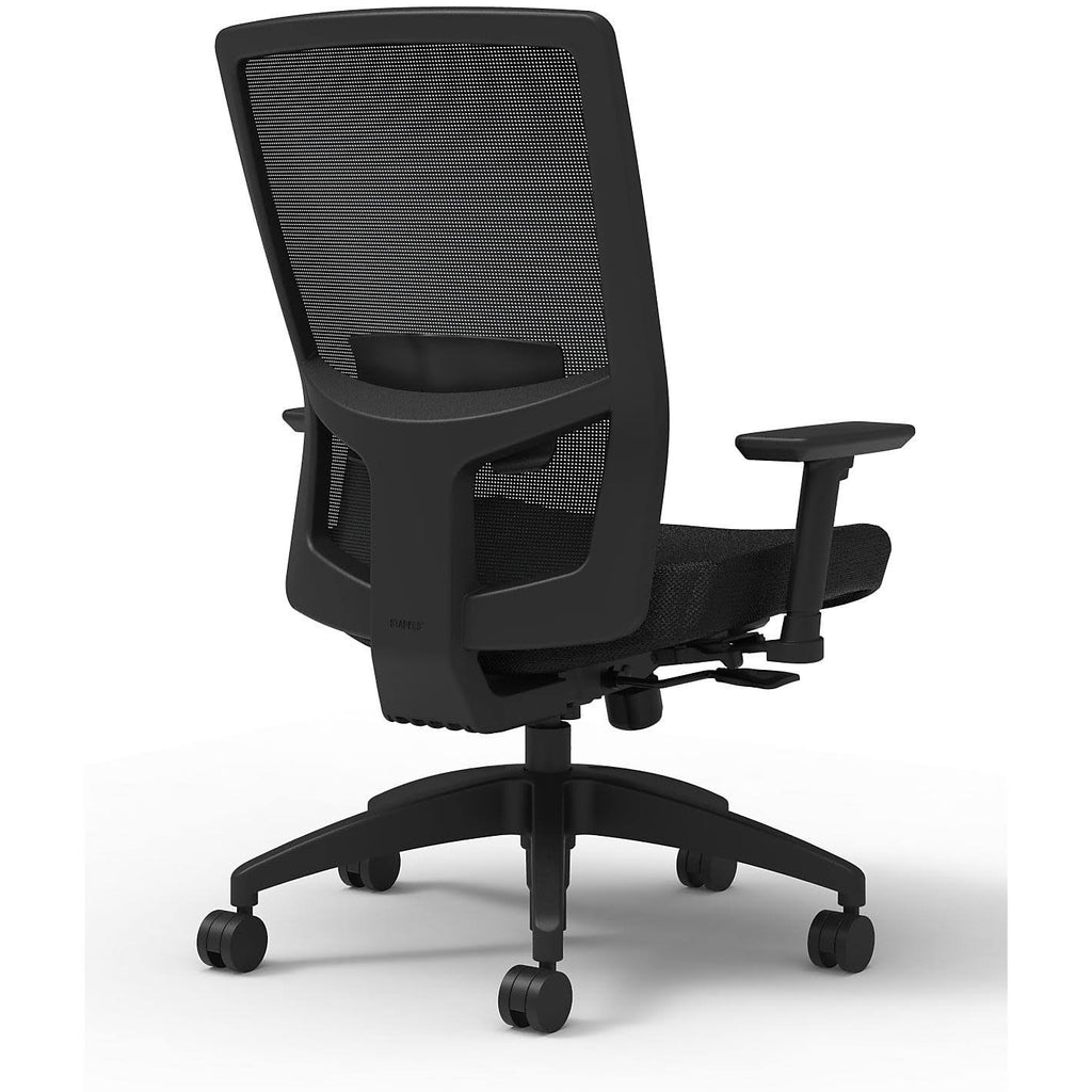 Fabric Task Chair Black Adjustable Lumbar 2D Arms T34209